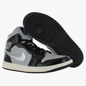 Nike Air Jordan Black and Gray Mid SE Sneakers